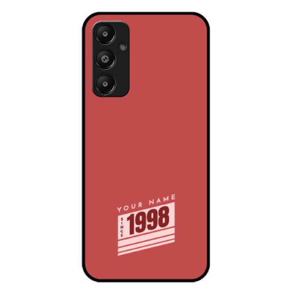 Galaxy A05s Custom Glass Phone Case - Red Custom Year Of Birth Design Galaxy A05s Custom Glass Phone Case - Red Custom Year Of Birth Design