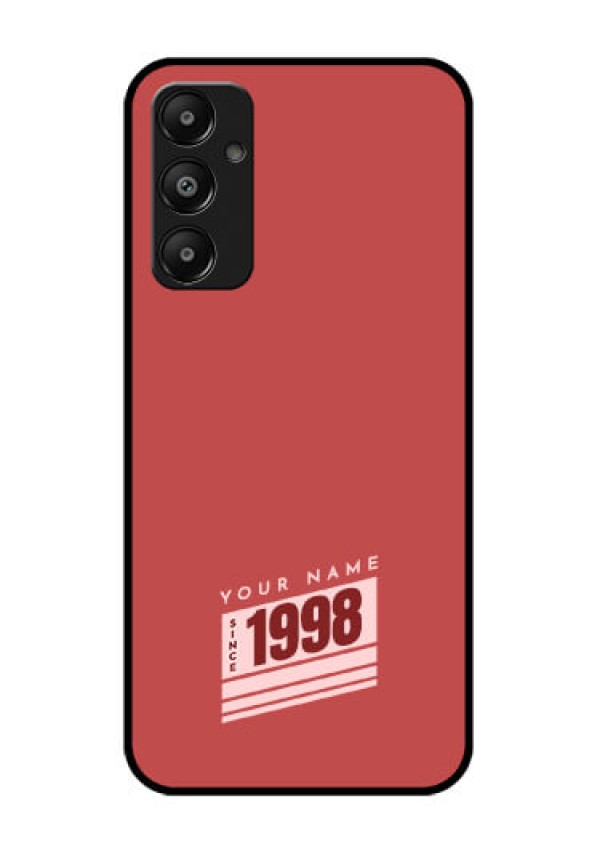 Galaxy A05s Custom Glass Phone Case - Red Custom Year Of Birth Design