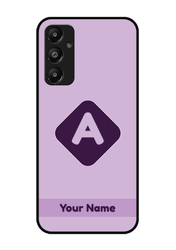 Galaxy A05s Custom Glass Phone Case - Custom Letter In Curved Badge Design