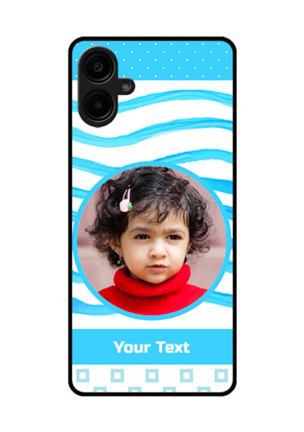 Samsung Galaxy A06 Custom Glass Phone CaseSimple Blue Case Design