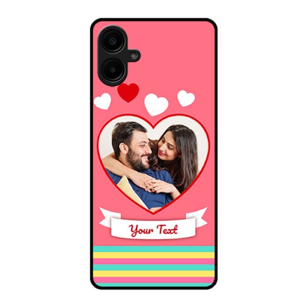 Samsung Galaxy A06 Custom Glass Phone CaseLove Shapes Doodle Design Samsung Galaxy A06 Custom Glass Phone CaseLove Shapes Doodle Design