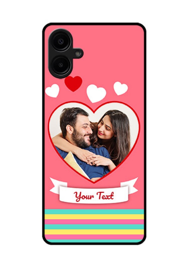 Samsung Galaxy A06 Custom Glass Phone CaseLove Shapes Doodle Design