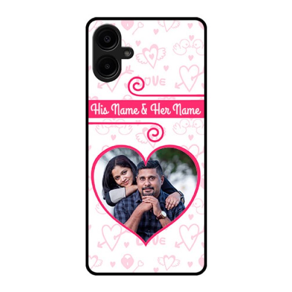 Samsung Galaxy A06 Custom Glass Phone CaseHeart Shape Love Design Samsung Galaxy A06 Custom Glass Phone CaseHeart Shape Love Design