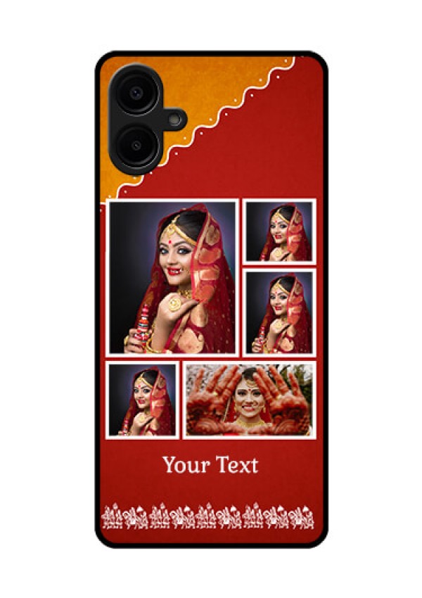 Samsung Galaxy A06 Custom Glass Phone CaseWedding Pic Upload Design
