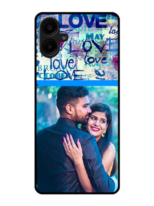 Custom Samsung Galaxy A06 Custom Glass Phone CaseColorful Love Design