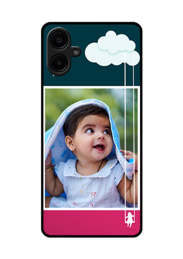 Samsung Galaxy A06 Custom Glass Phone CaseCute Girl With Cloud Design