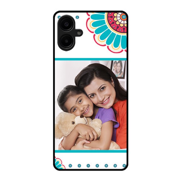 Samsung Galaxy A06 Custom Glass Phone CaseFlower Design