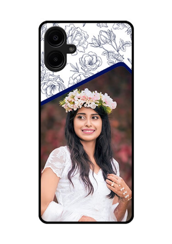 Samsung Galaxy A06 Custom Glass Phone CaseClassy Floral Design