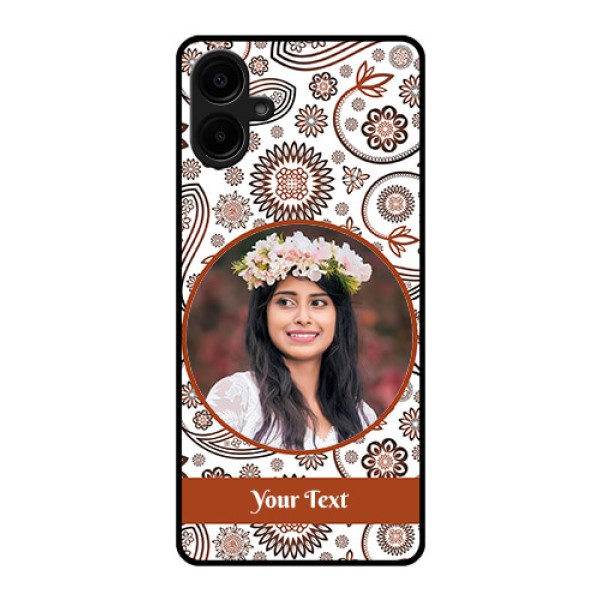 Samsung Galaxy A06 Custom Glass Phone CaseAbstract Flower Design