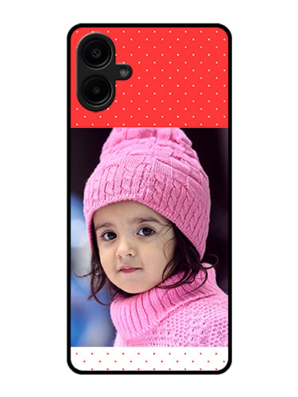 Custom Samsung Galaxy A06 Custom Glass Phone CaseRed Pattern Design
