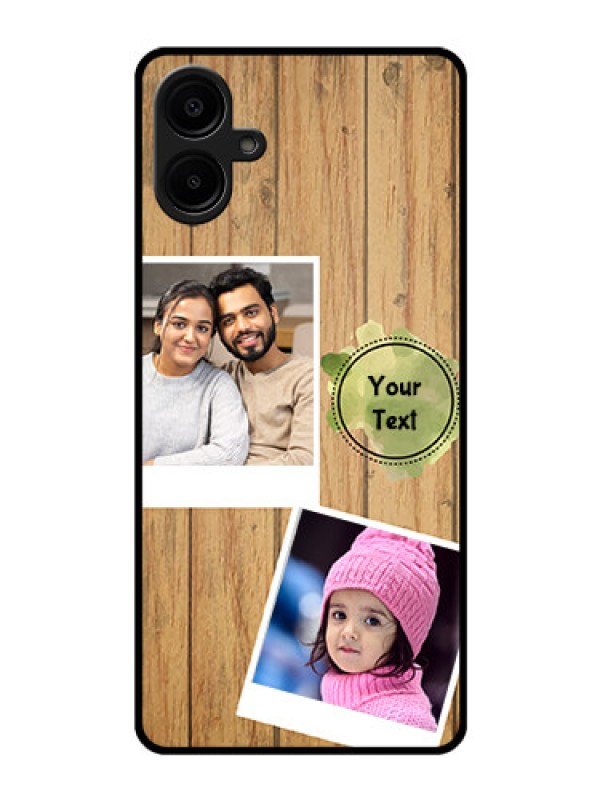 Custom Samsung Galaxy A06 Custom Glass Phone CaseWooden Texture Design