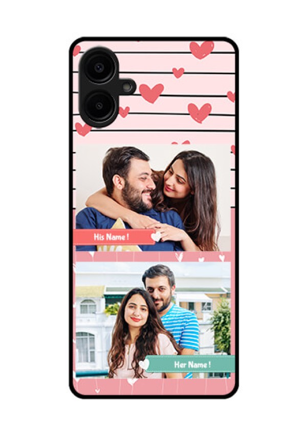 Samsung Galaxy A06 Custom Glass Phone CasePhoto With Heart Design