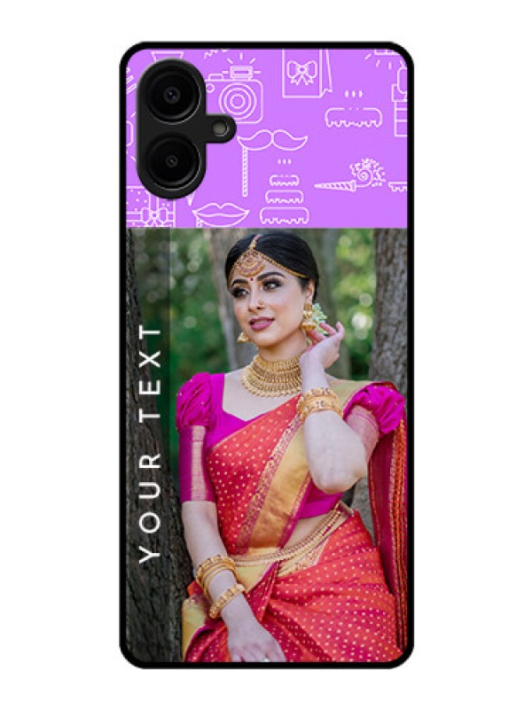 Custom Samsung Galaxy A06 Custom Glass Phone CaseBirthday Icons Design