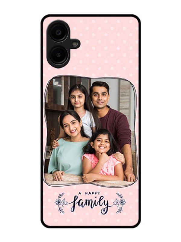 Custom Samsung Galaxy A06 Custom Glass Phone CaseFamily With Dots Design