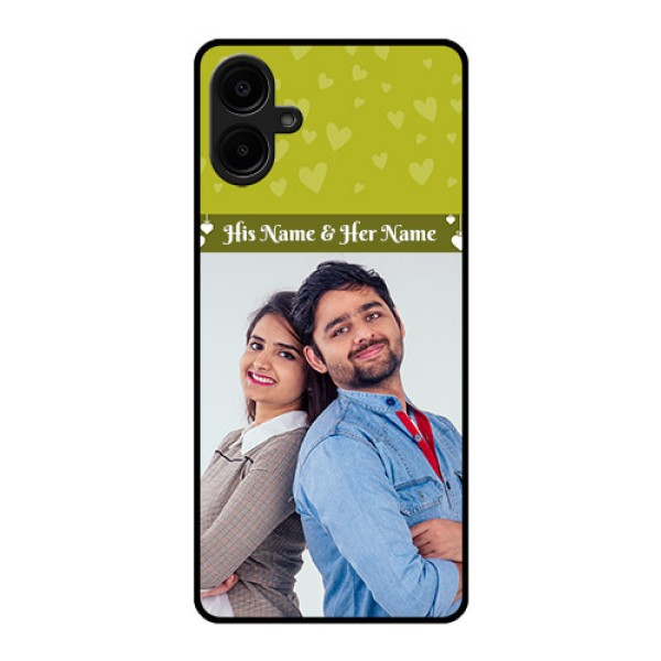 Samsung Galaxy A06 Custom Glass Phone CaseYou and Me Heart Design