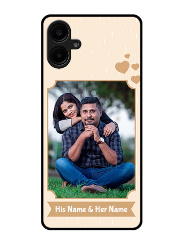 Custom Samsung Galaxy A06 Custom Glass Phone CaseWith Confetti Love Design