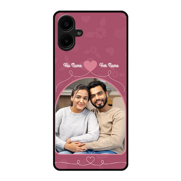 Samsung Galaxy A06 Custom Glass Phone CaseLove Floral Design