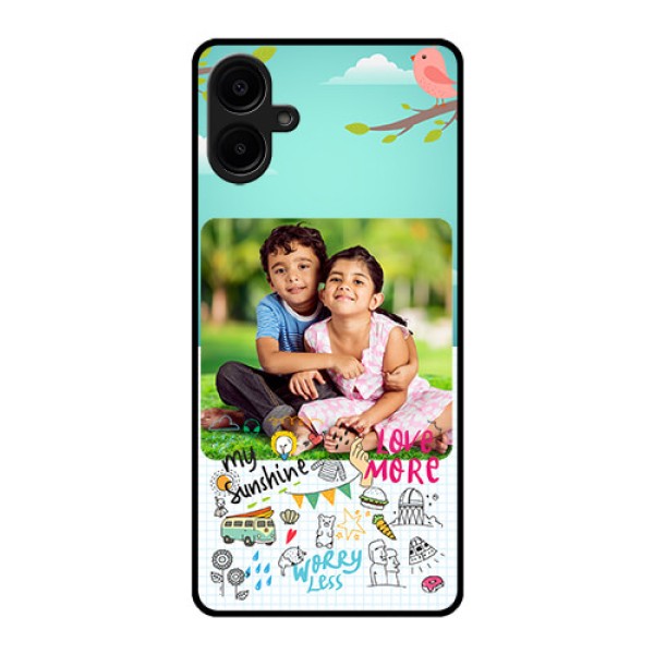 Samsung Galaxy A06 Custom Glass Phone CaseDoodle Love Design