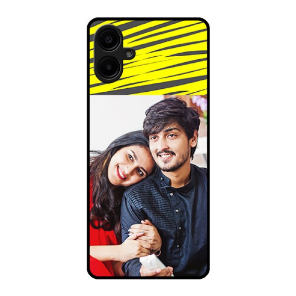 Samsung Galaxy A06 Custom Glass Phone CaseYellow Abstract Design