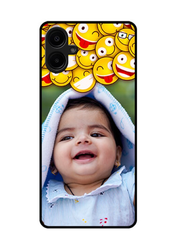 Samsung Galaxy A06 Custom Glass Phone CaseWith Smiley Emoji Design