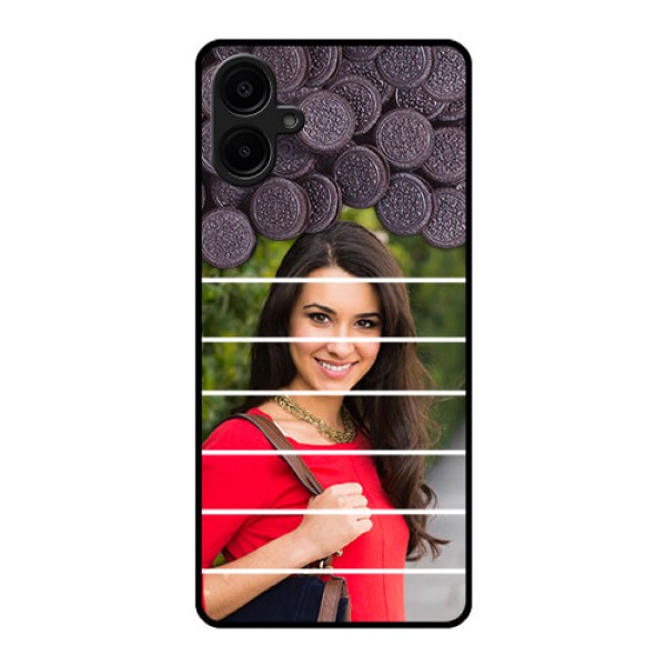 Samsung Galaxy A06 Custom Glass Phone CaseWith Oreo Biscuit Design Samsung Galaxy A06 Custom Glass Phone CaseWith Oreo Biscuit Design