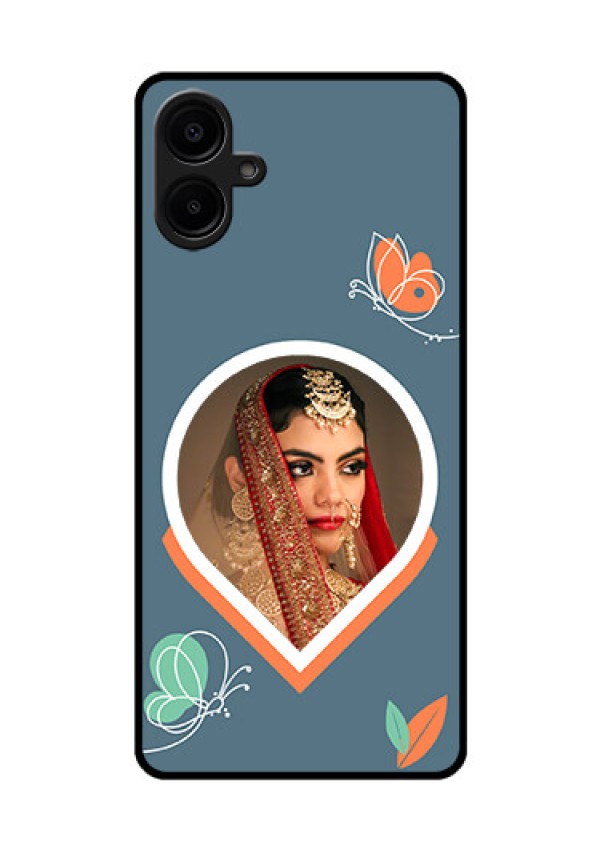 Samsung Galaxy A06 Custom Glass Phone CaseDroplet Butterflies Design