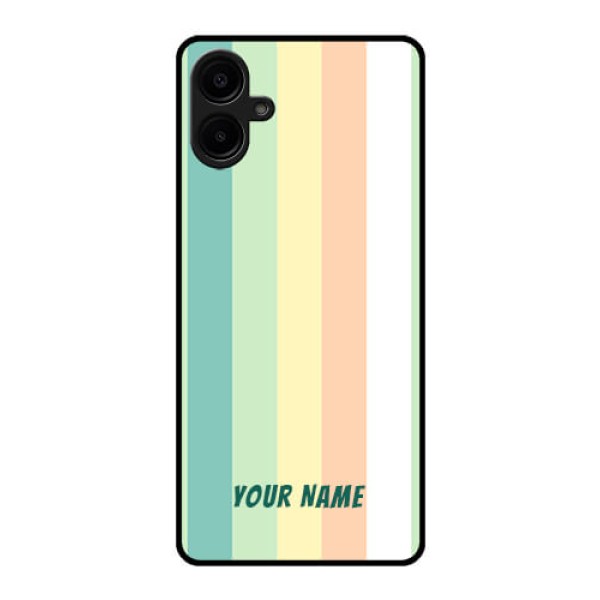 Samsung Galaxy A06 Custom Glass Phone CaseMulti - Colour Stripes Design Samsung Galaxy A06 Custom Glass Phone CaseMulti - Colour Stripes Design