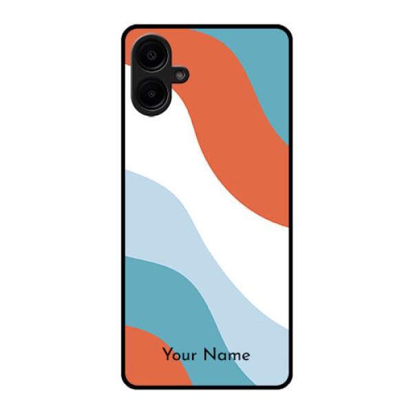 Samsung Galaxy A06 Custom Glass Phone CaseColoured Waves Design