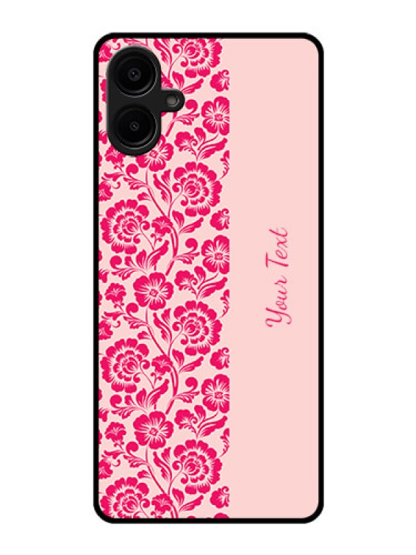 Custom Samsung Galaxy A06 Custom Glass Phone CaseAttractive Floral Pattern Design