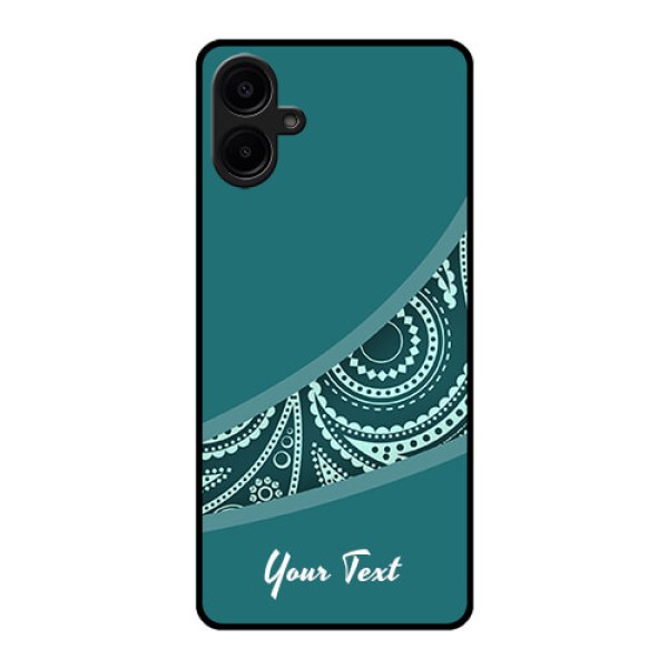Samsung Galaxy A06 Custom Glass Phone CaseSemi Visible Floral Design