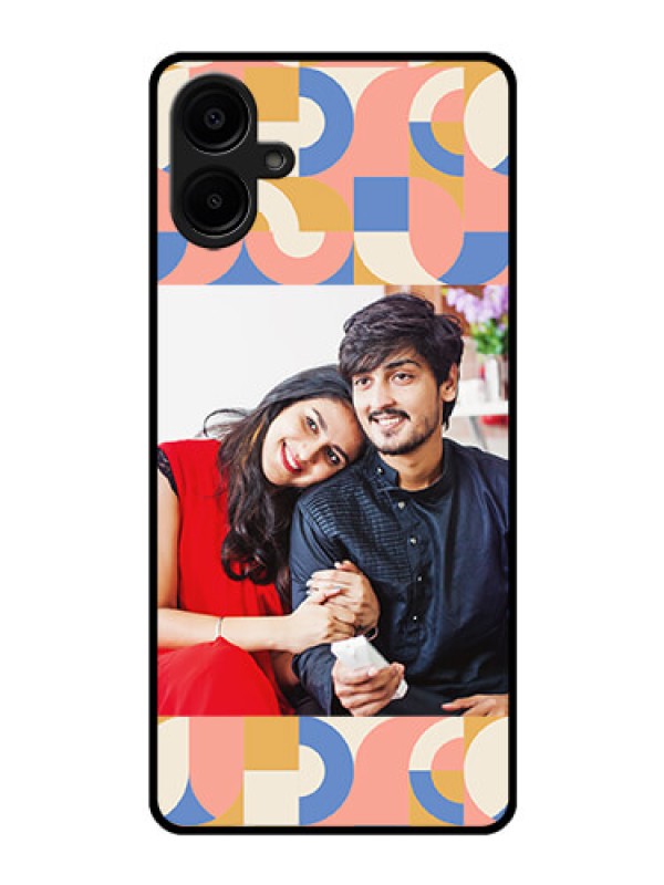 Custom Samsung Galaxy A06 Custom Glass Phone CaseSemi - Circle Maze Pattern Design