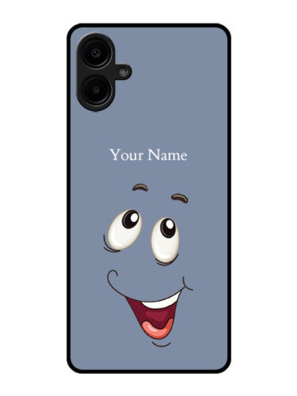 Custom Samsung Galaxy A06 Custom Glass Phone CaseLaughing Cartoon Face Design