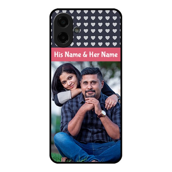 Samsung Galaxy A07 Custom Glass Phone Case - Love Symbols Design