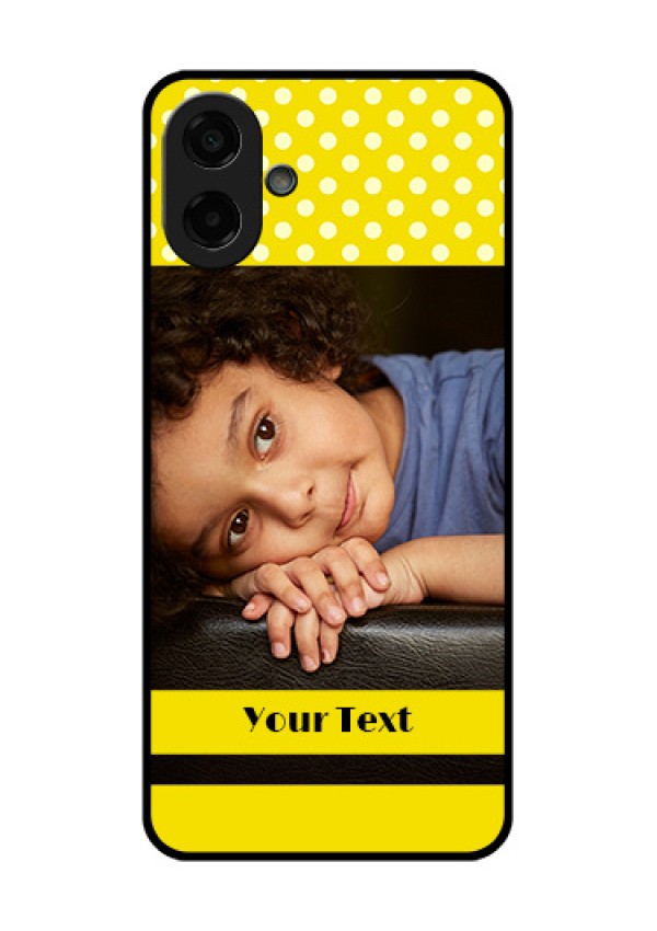 Samsung Galaxy A07 Custom Glass Phone Case - Bright Yellow Case Design