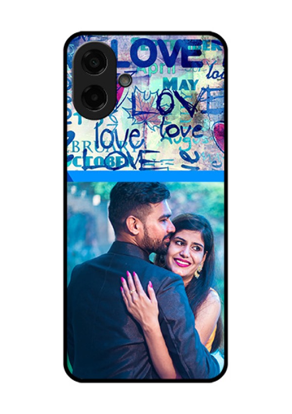 Samsung Galaxy A07 Custom Glass Phone Case - Colorful Love Design