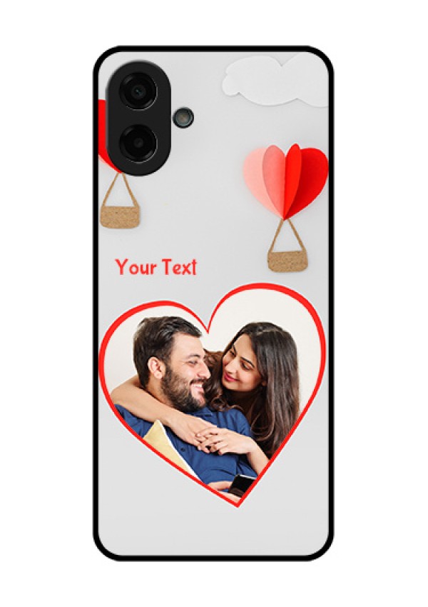 Samsung Galaxy A07 Custom Glass Phone Case - Parachute Love Design