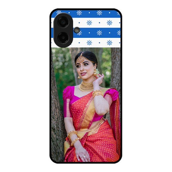 Samsung Galaxy A07 Custom Glass Phone Case - Snow Pattern Design Samsung Galaxy A07 Custom Glass Phone Case - Snow Pattern Design