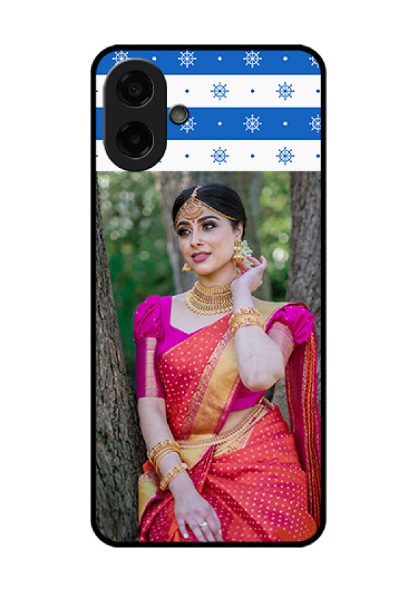 Samsung Galaxy A07 Custom Glass Phone Case - Snow Pattern Design