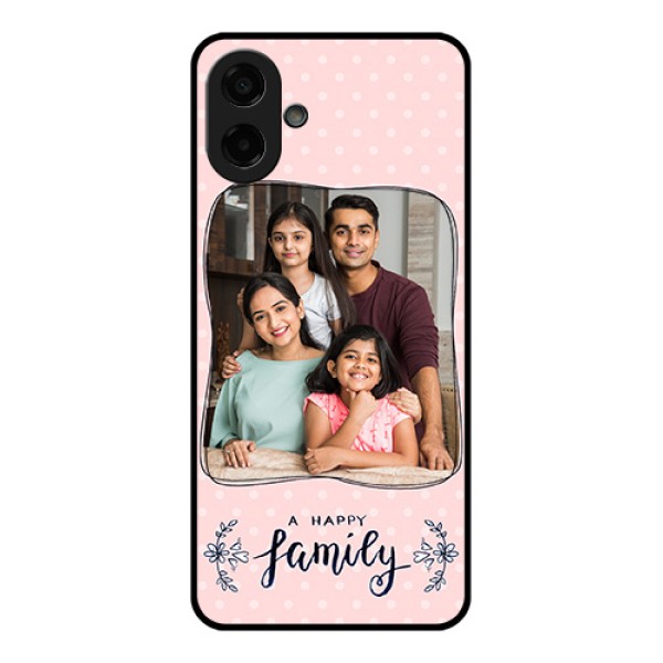 Samsung Galaxy A07 Custom Glass Phone Case - Family With Dots Design Samsung Galaxy A07 Custom Glass Phone Case - Family With Dots Design