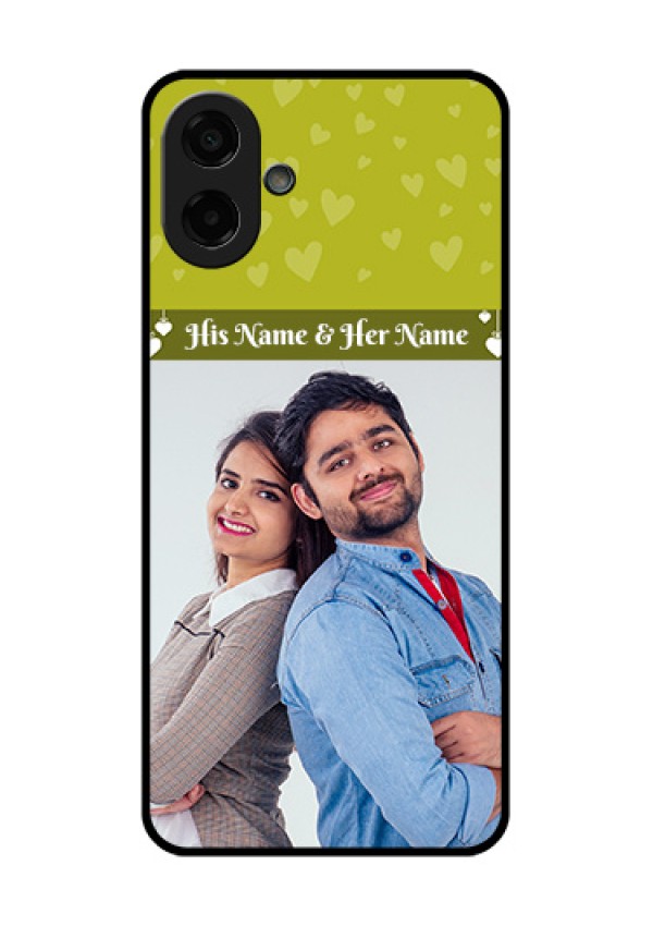 Samsung Galaxy A07 Custom Glass Phone Case - You & Me Heart Design