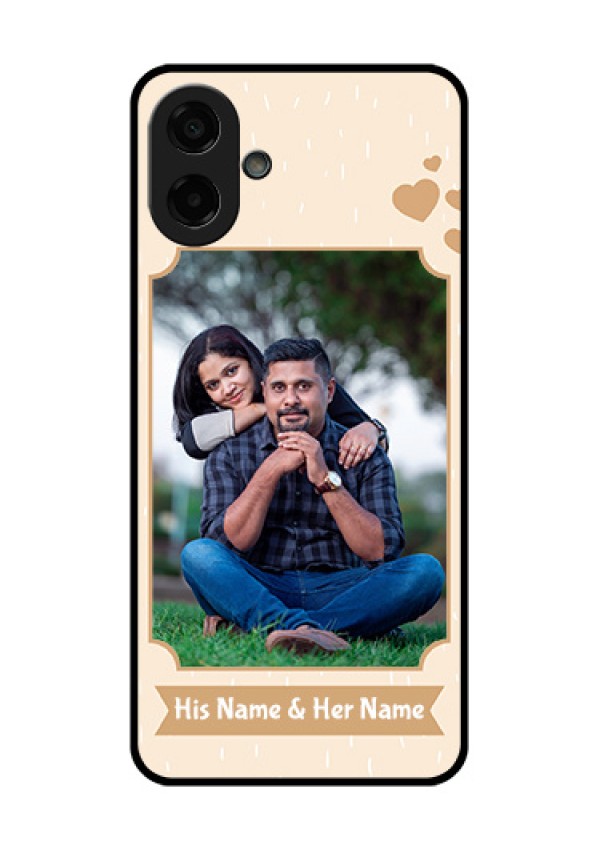 Samsung Galaxy A07 Custom Glass Phone Case - With Confetti Love Design