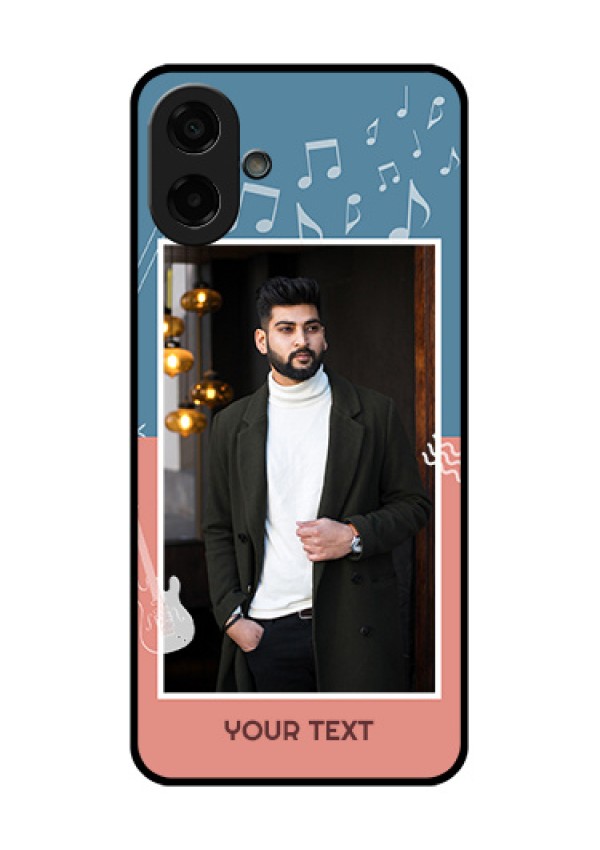 Samsung Galaxy A07 Custom Glass Phone Case - With Color Musical Note Design