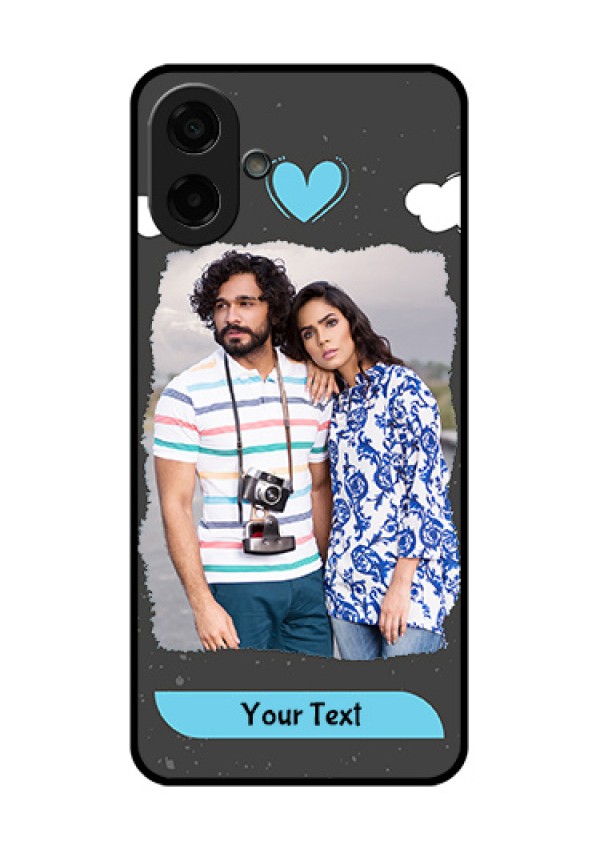 Samsung Galaxy A07 Custom Glass Phone Case - Splashes With Love Doodles Design