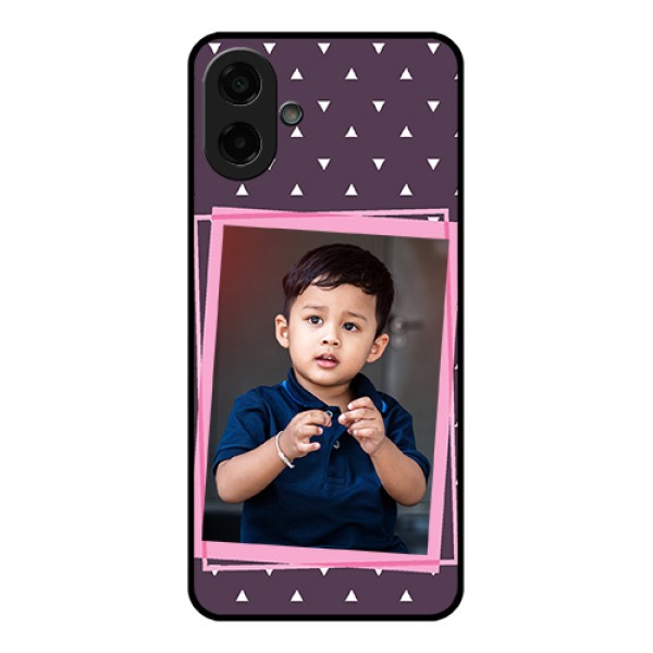 Samsung Galaxy A07 Custom Glass Phone Case - Triangle Pattern Dotted Design Samsung Galaxy A07 Custom Glass Phone Case - Triangle Pattern Dotted Design