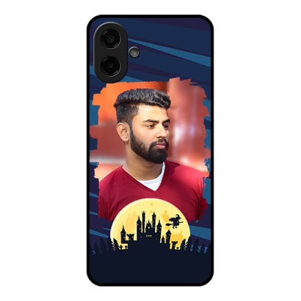 Samsung Galaxy A07 Custom Glass Phone Case - Halloween Witch Design Samsung Galaxy A07 Custom Glass Phone Case - Halloween Witch Design