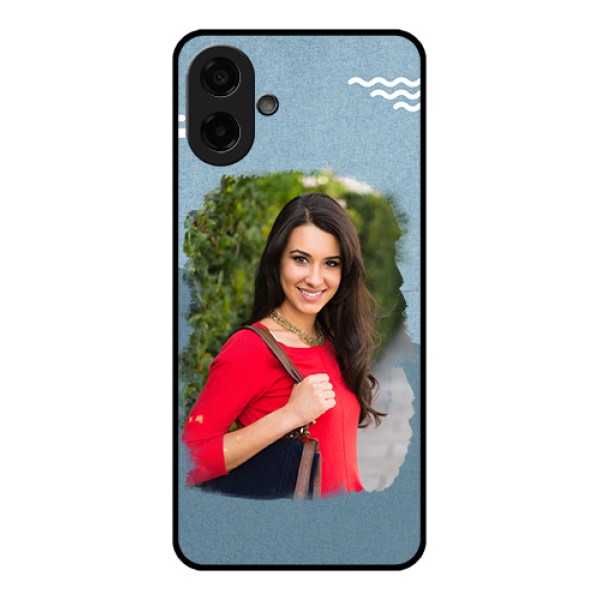 Samsung Galaxy A07 Custom Glass Phone Case - Grunge Line Art Design