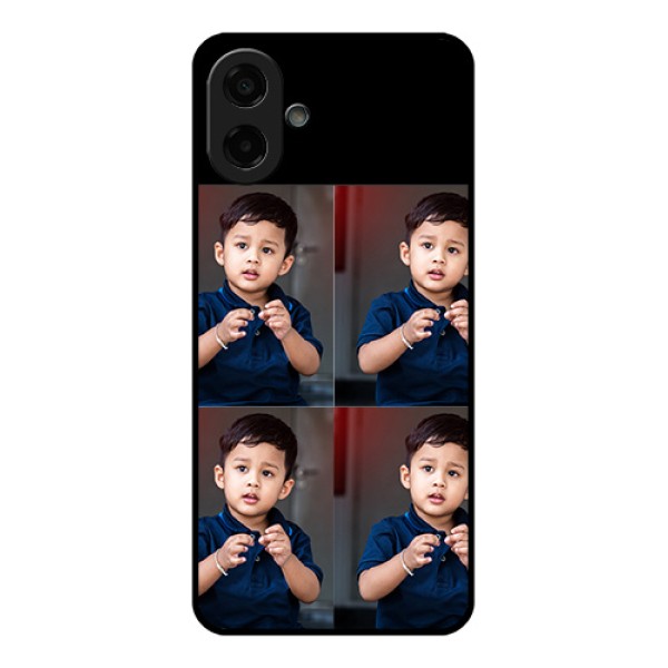 Samsung Galaxy A07 Custom Glass Phone Case - 4 Image Holder Design