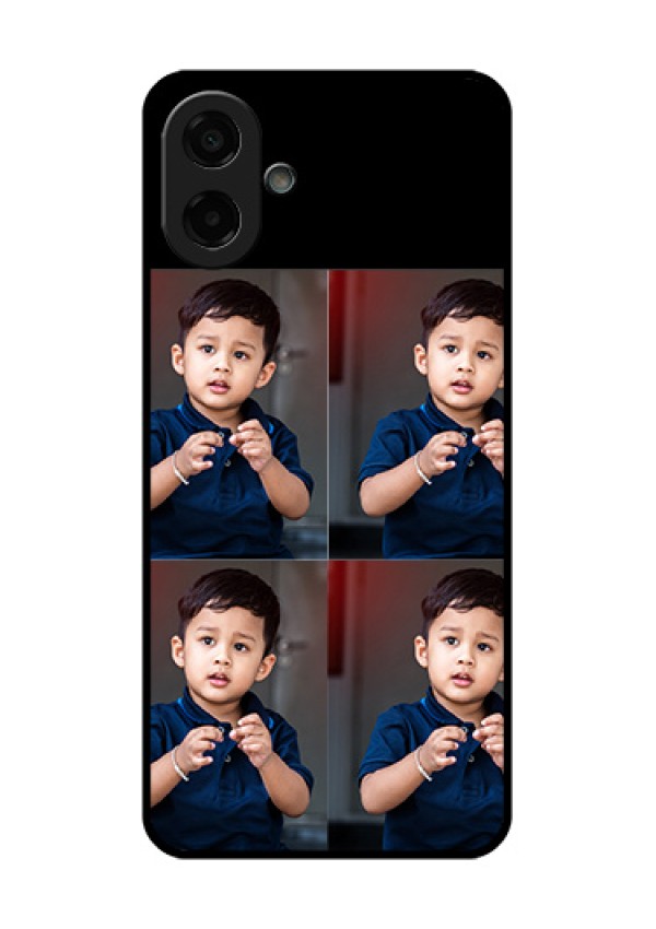 Samsung Galaxy A07 Custom Glass Phone Case - 4 Image Holder Design