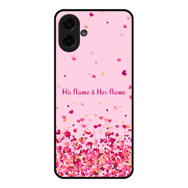 Samsung Galaxy A07 Custom Glass Phone Case - Floating Hearts Design Samsung Galaxy A07 Custom Glass Phone Case - Floating Hearts Design