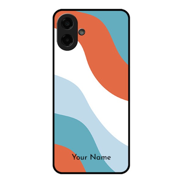 Samsung Galaxy A07 Custom Glass Phone Case - Coloured Waves Design